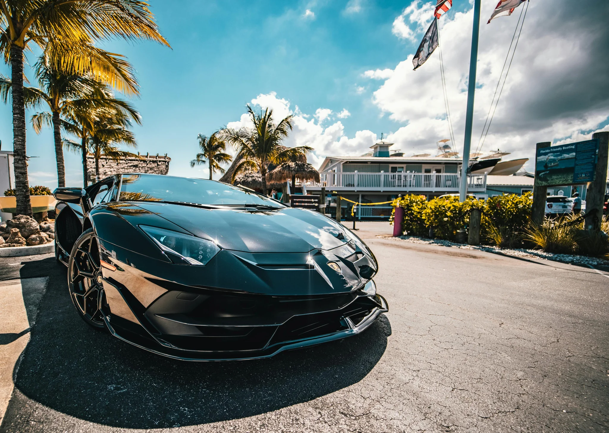 Luxury car showroom with vehicles on display